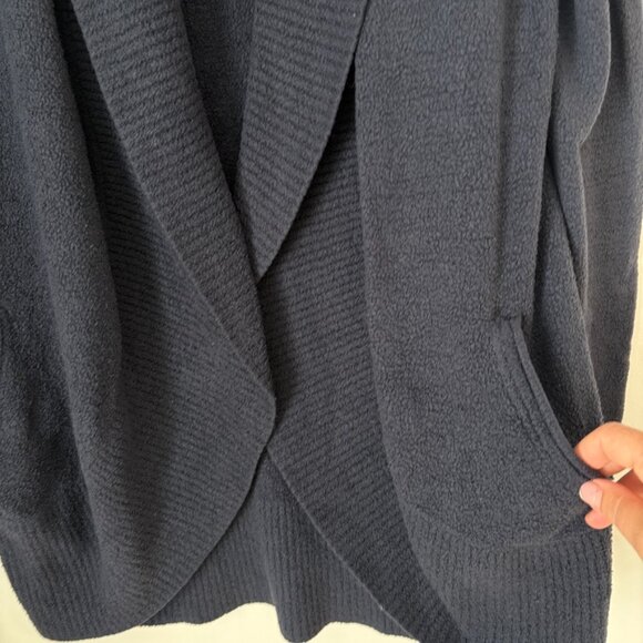 Barefoot Dreams Bamboo Chic Lite Circle Cardigan Navy Sz M - Picture 5 of 10